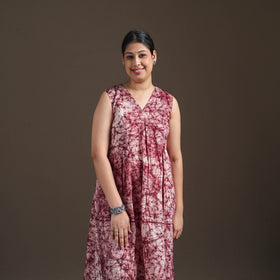 Hand Batik Print Cotton Straight Kurta with Palazzo Set for women 14