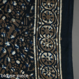  Pipad Hand Block Printed Cotton Natural Dyed Saree 