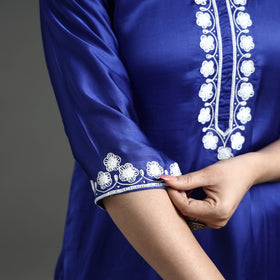 embroidery silk kurta