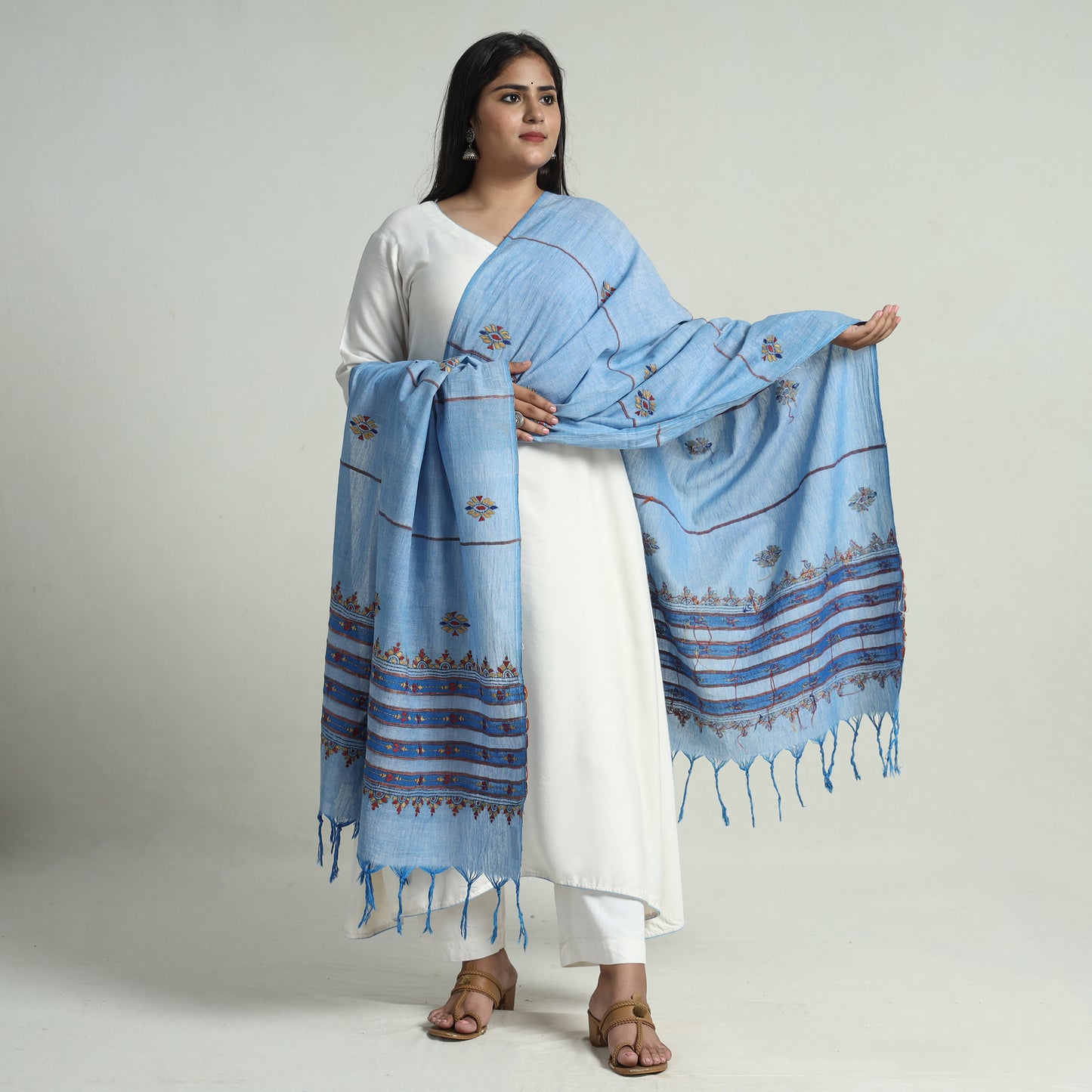 Kantha Embroidery Dupatta