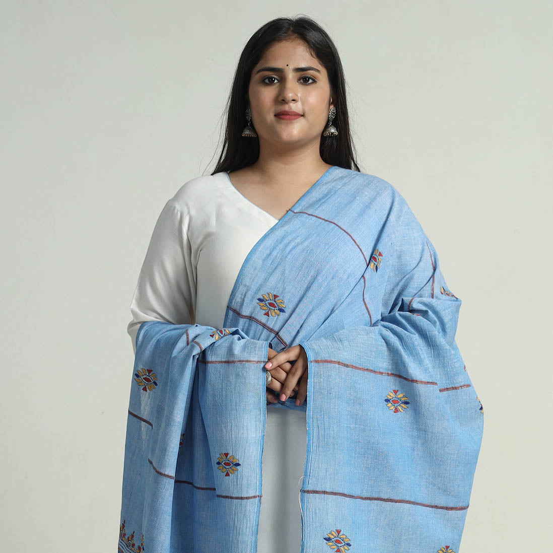 Kantha Embroidery Dupatta