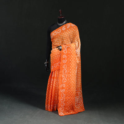 Kutch Bandhani Tie-Dye Cotton Saree 14