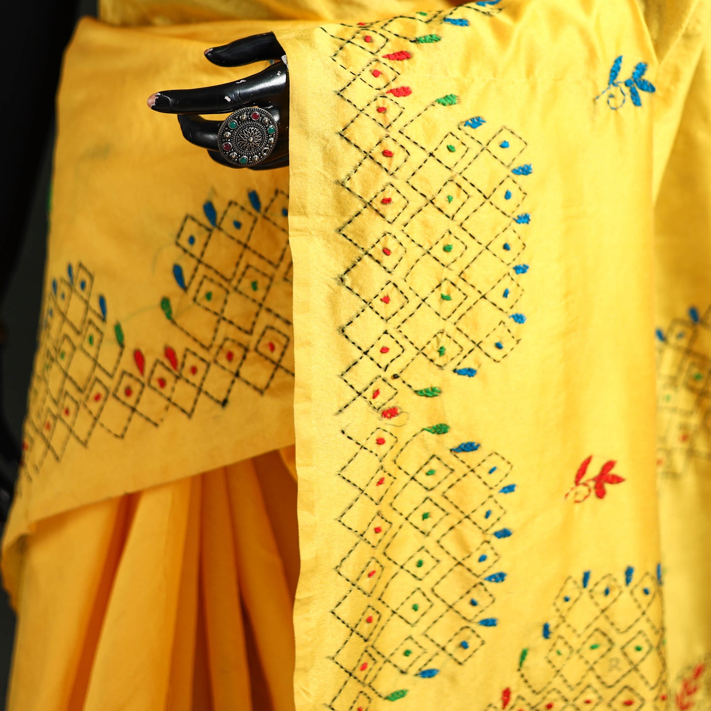 Hand Embroidered Silk Saree 59
