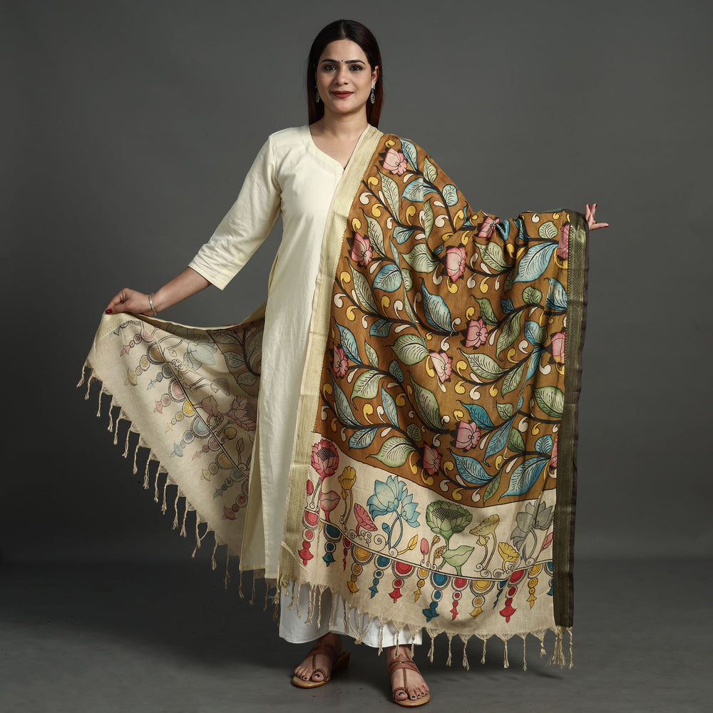 kalamkari handpainted dupatta