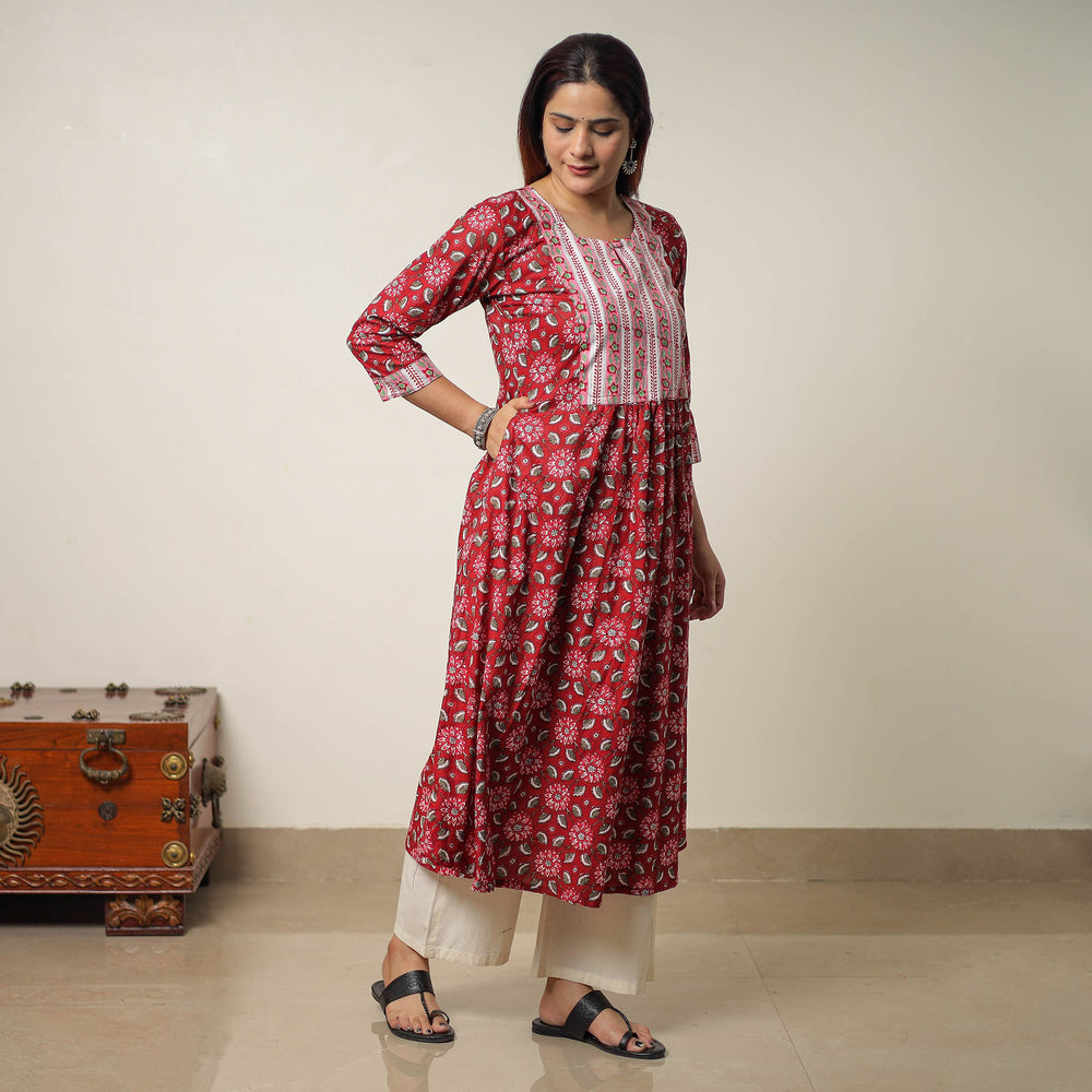 sanganeri printed kurta