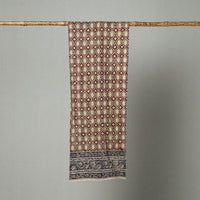 Multicolor - Pedana Block Print Natural Dyed Cotton Kalamkari Stole 37