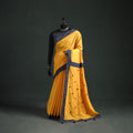 Tagai & Mirror Embroidered Ajrakh Patchwork Pure Mul Cotton Saree with Blouse Piece 20