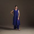 Hand Batik Print Cotton Straight Kurta with Palazzo Set for women 13