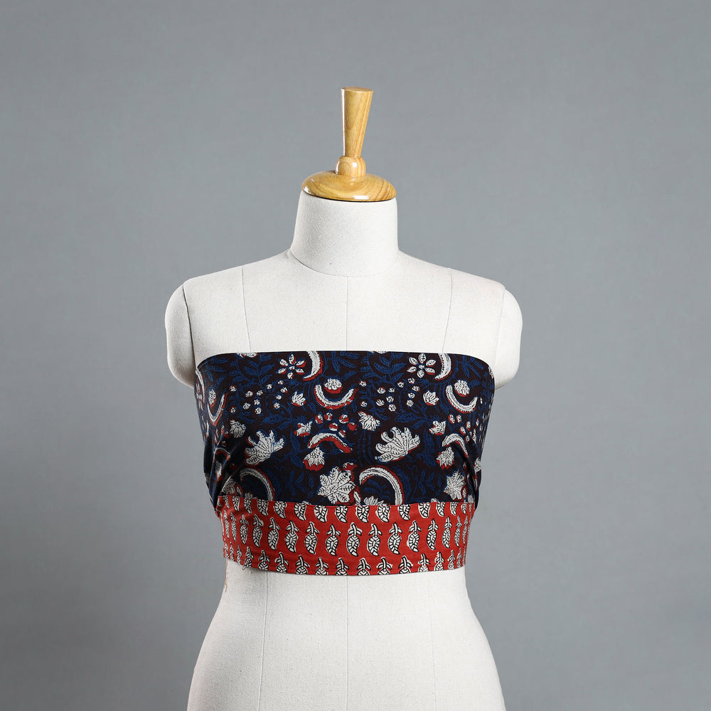 Block Printed Cotton Bagru Blouse Piece 25