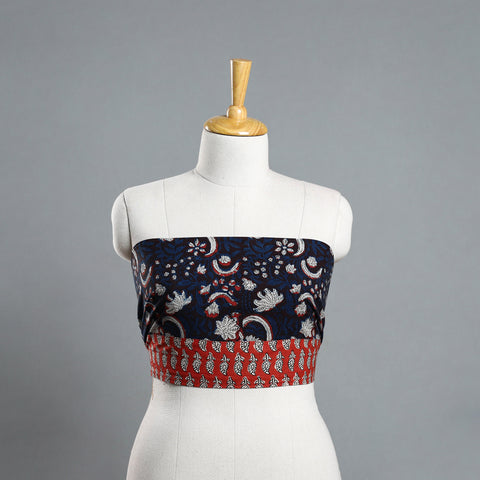 Block Printed Cotton Bagru Blouse Piece 25