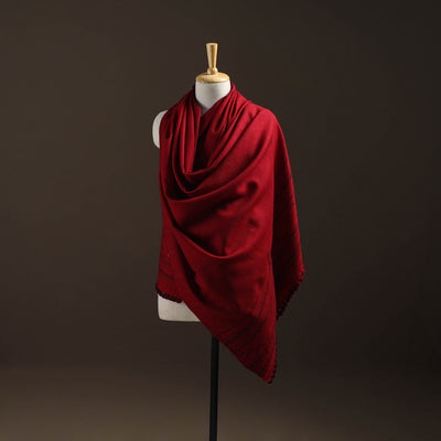 Kutch Bhujodi Handwoven Merino Wool Dhabla Shawl 30