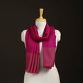 Plain Diamond Weave Fine Wool Zari Border Stole for Women 89