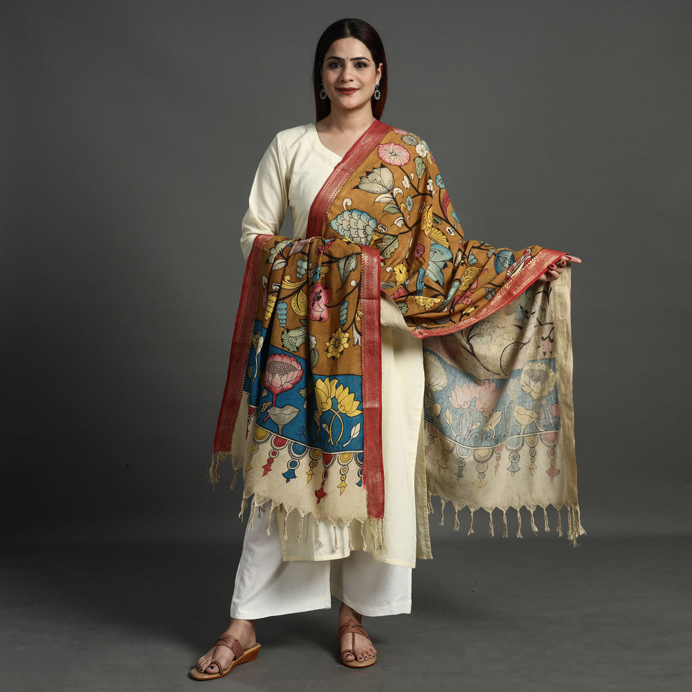 kalamkari handpainted dupatta