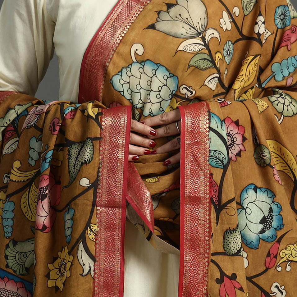 kalamkari handpainted dupatta