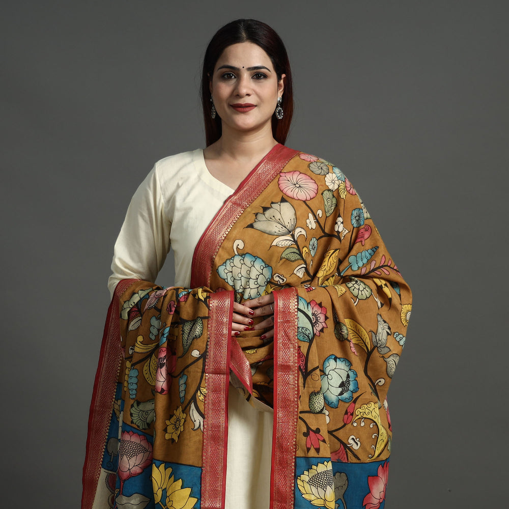 kalamkari handpainted dupatta