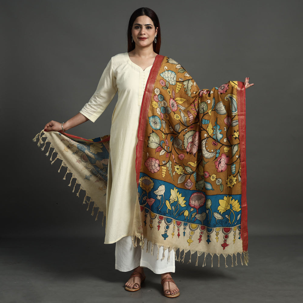 kalamkari handpainted dupatta