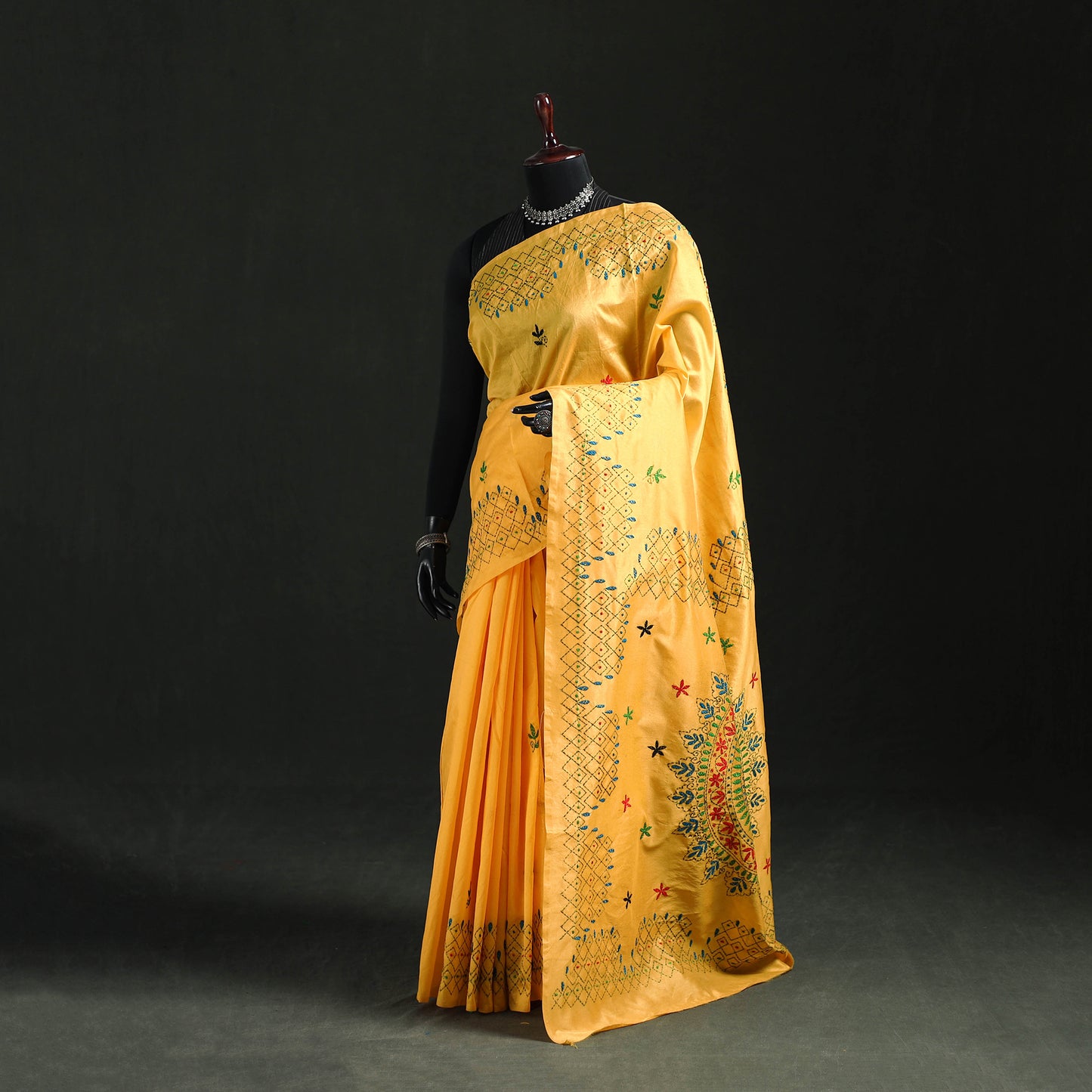 Hand Embroidered Silk Saree 60