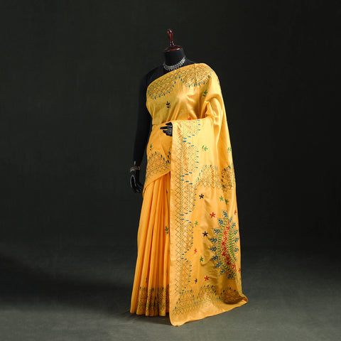 Hand Embroidered Silk Saree 60