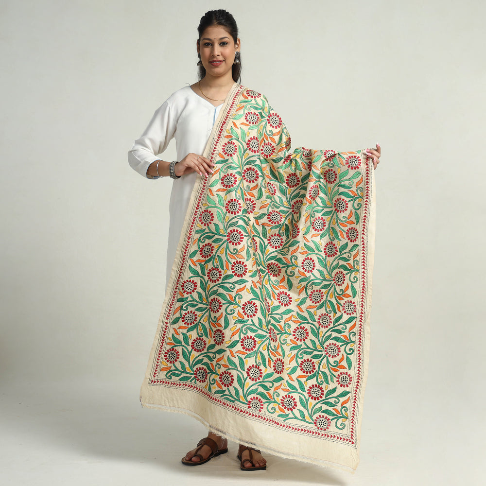 Kantha Embroidery Dupatta 