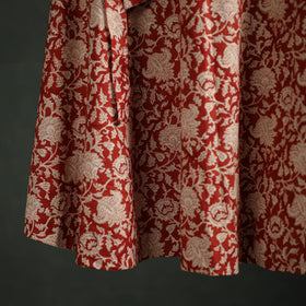 Bagru Hand Block Print Natural Dyed Cotton Wrap Around Skirt 08