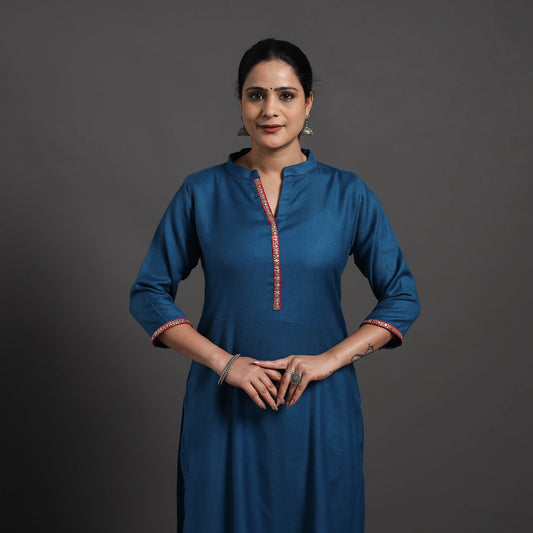 Zoohi Plain Merino Woolen Kurta