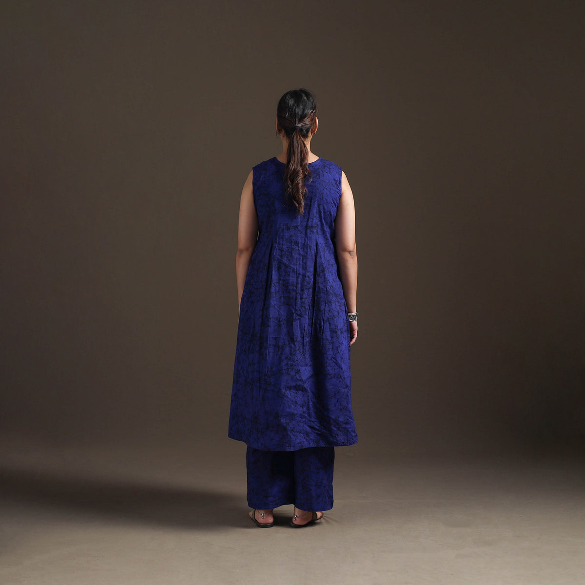 Hand Batik Print Cotton Straight Kurta with Palazzo Set for women 13