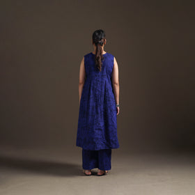 Hand Batik Print Cotton Straight Kurta with Palazzo Set for women 13
