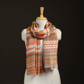 Zig Zag Zari Weave Fine Wool Stole for Women 92