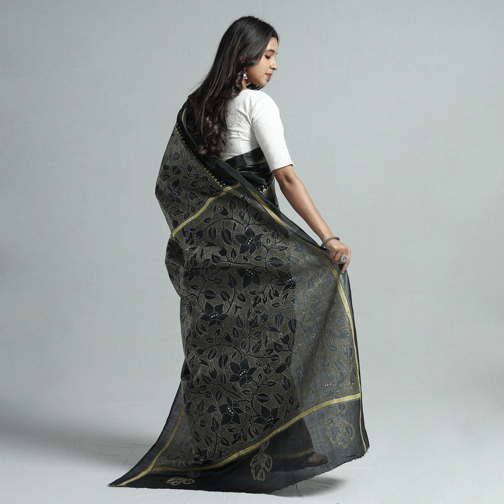 Kantha Embroidery Saree