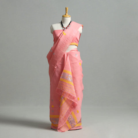 Assam Handloom Tussar Mekhela Chador with Blouse Piece 10