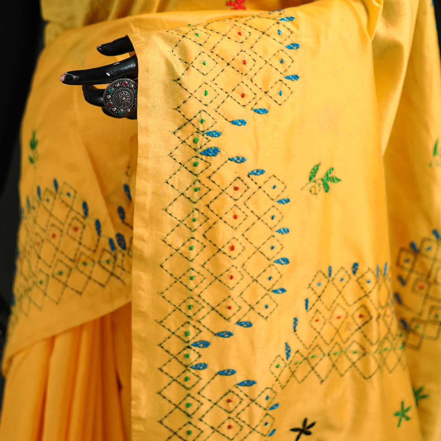Hand Embroidered Silk Saree 60