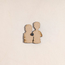 South Indian Couple Handpainted Fridge Magnet 42