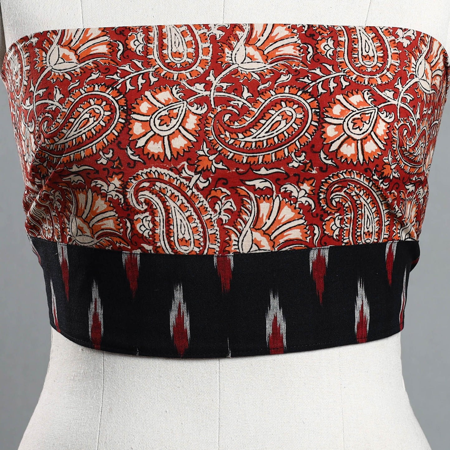 Block Printed Cotton Bagru Blouse Piece 31