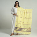 Buy Bengal Kantha Embroidery Khes Handwoven Cotton Dupatta with Tassels 144 Online at iTokri.com