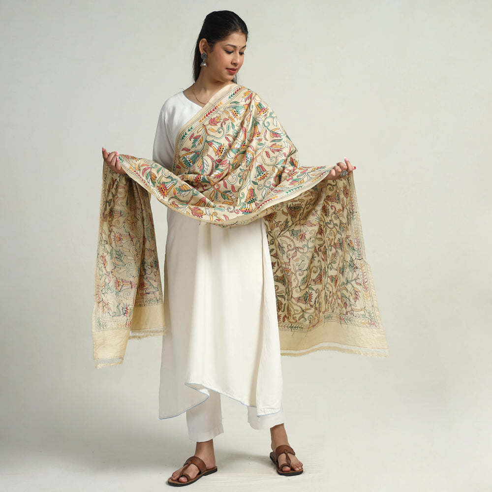 Kantha Embroidery Dupatta 