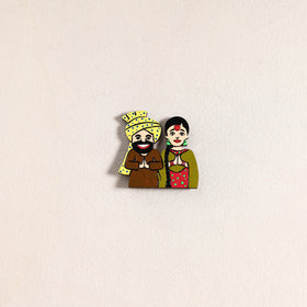 Punjabi Couple Handpainted Fridge Magnet 43