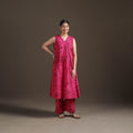 Hand Batik Print Cotton Straight Kurta with Palazzo Set for women 12