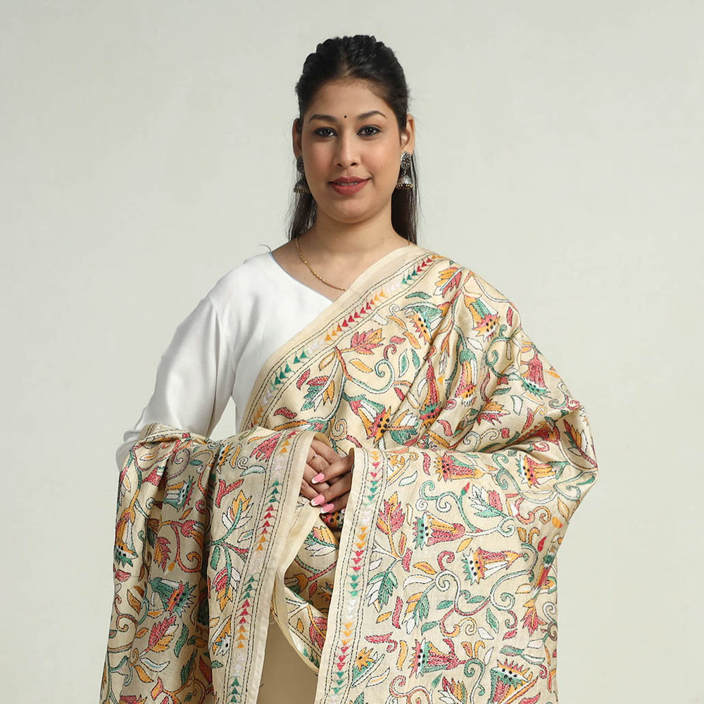 Kantha Embroidery Dupatta 