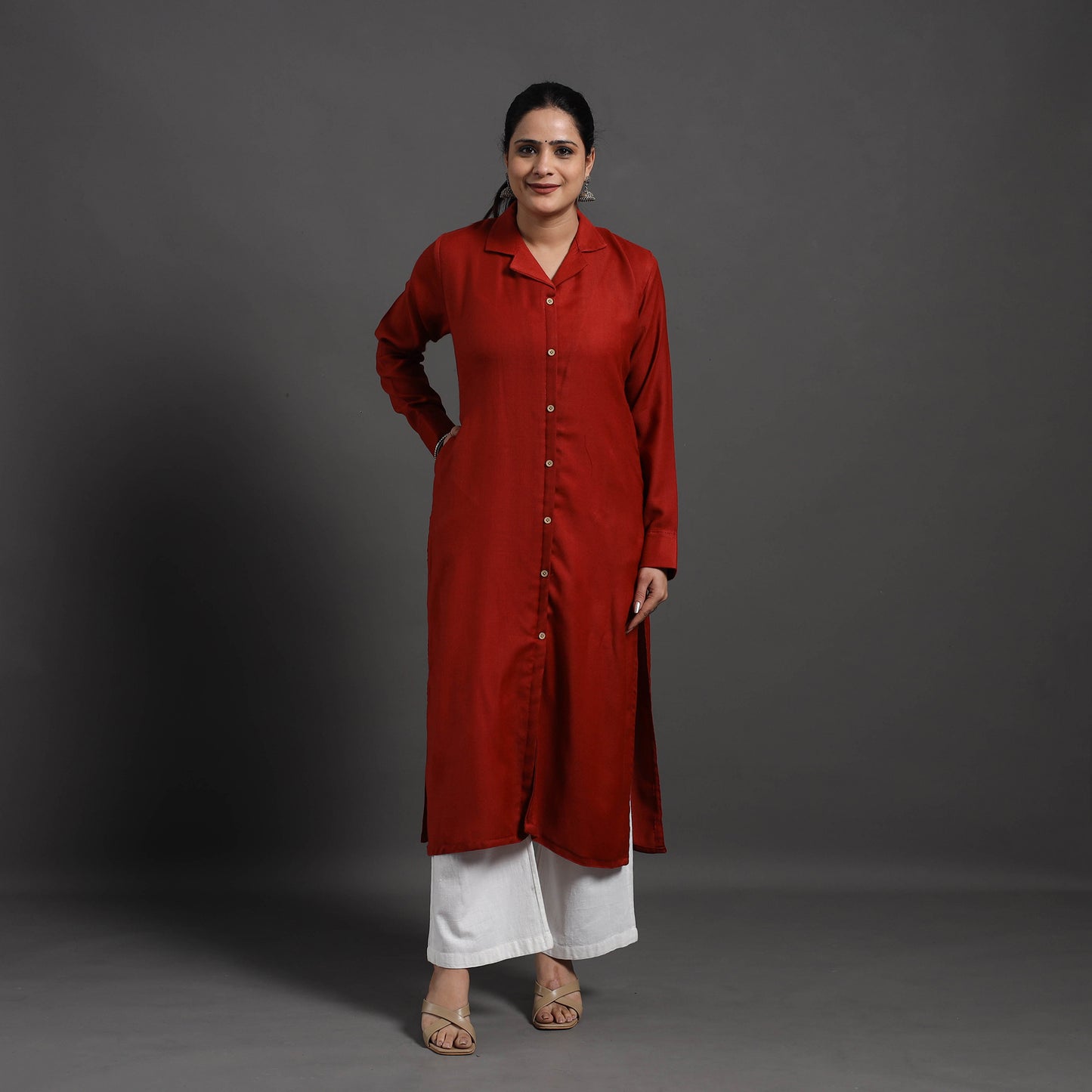 Gauhar Plain Merino Woolen Kurta