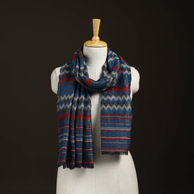 Zig Zag Zari Weave Fine Wool Stole for Women 95