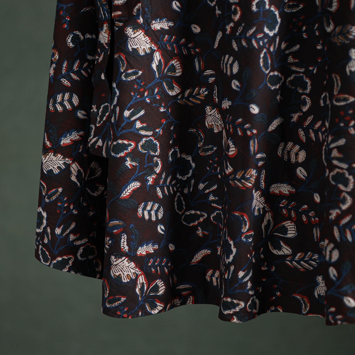 Bagru Hand Block Print Natural Dyed Cotton Wrap Around Skirt 10