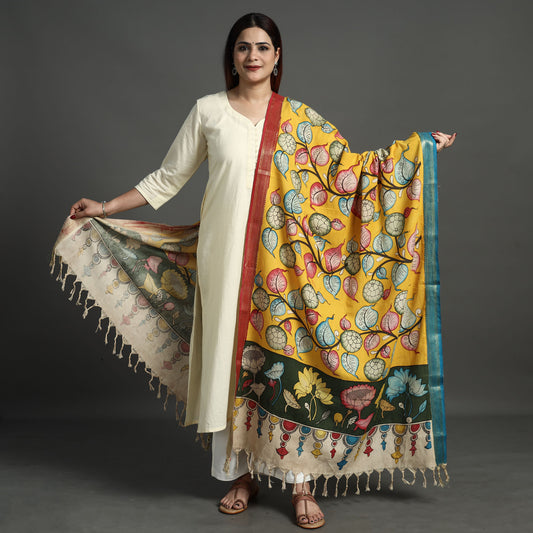 kalamkari handpainted dupatta