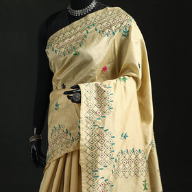 Hand Embroidered Silk Saree 61