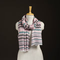 Zig Zag Zari Weave Fine Wool Stole for Women 96
