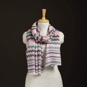 Zig Zag Zari Weave Fine Wool Stole for Women 96