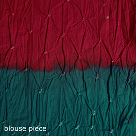Kutch Tie-Dye Bandhani Cotton Saree with Blouse Piece 03