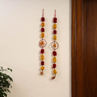 Chakra Om - Handmade Felt & Beadwork Wall Hanging (set of 2)