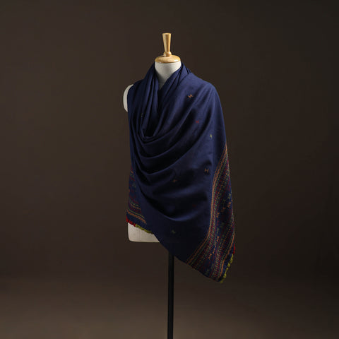 Kutch Bhujodi Handwoven Merino Wool Dhabla Shawl 32