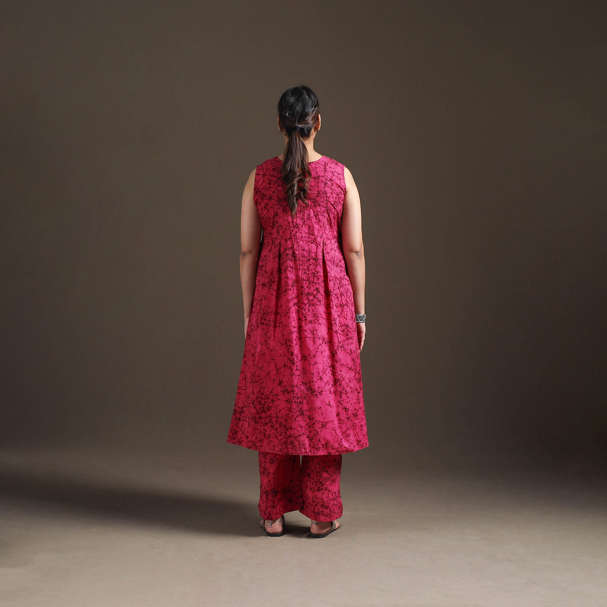 Hand Batik Print Cotton Straight Kurta with Palazzo Set for women 12