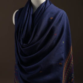 Kutch Bhujodi Handwoven Merino Wool Dhabla Shawl 32